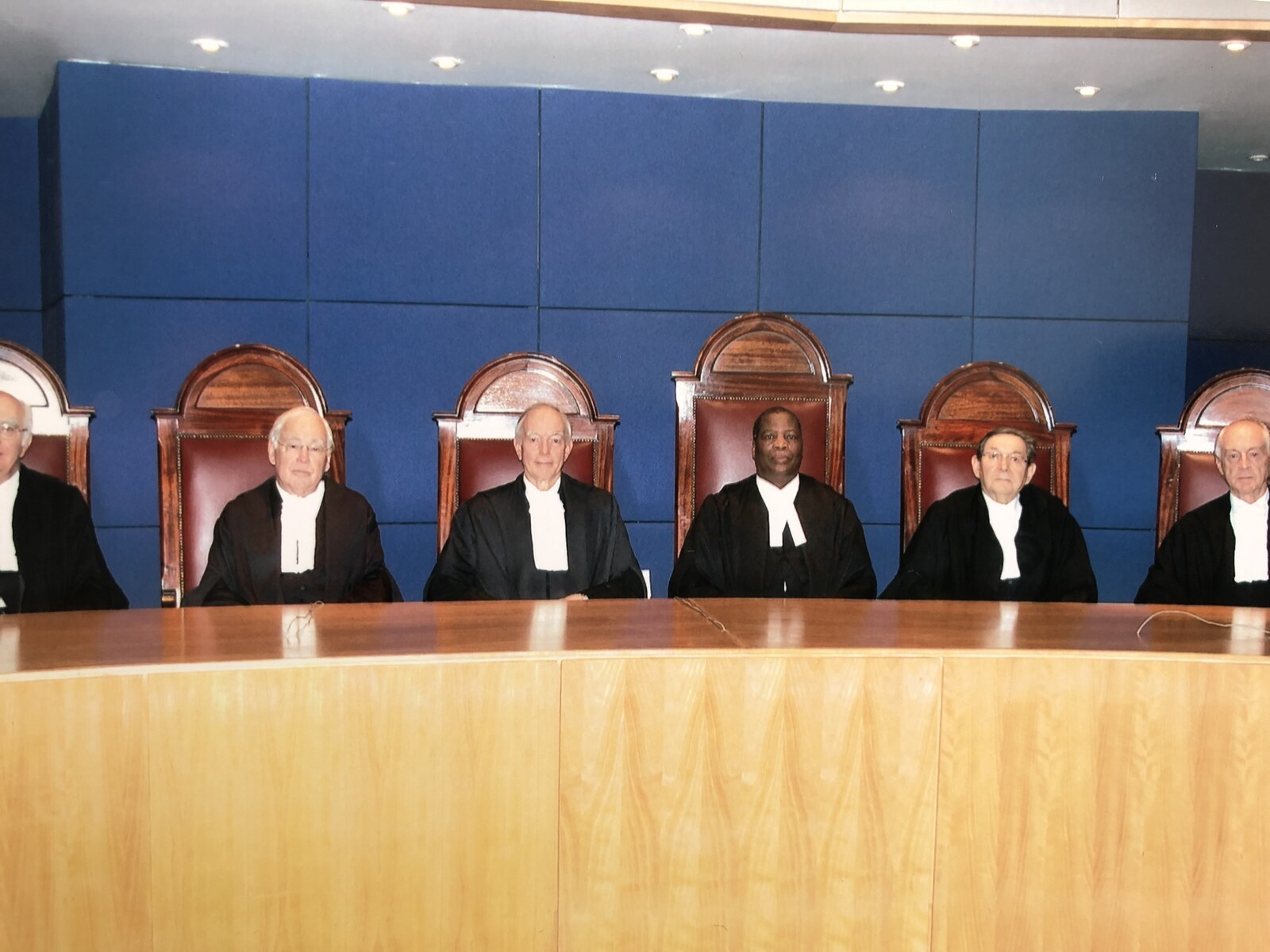The full bench in session on the appellate dais